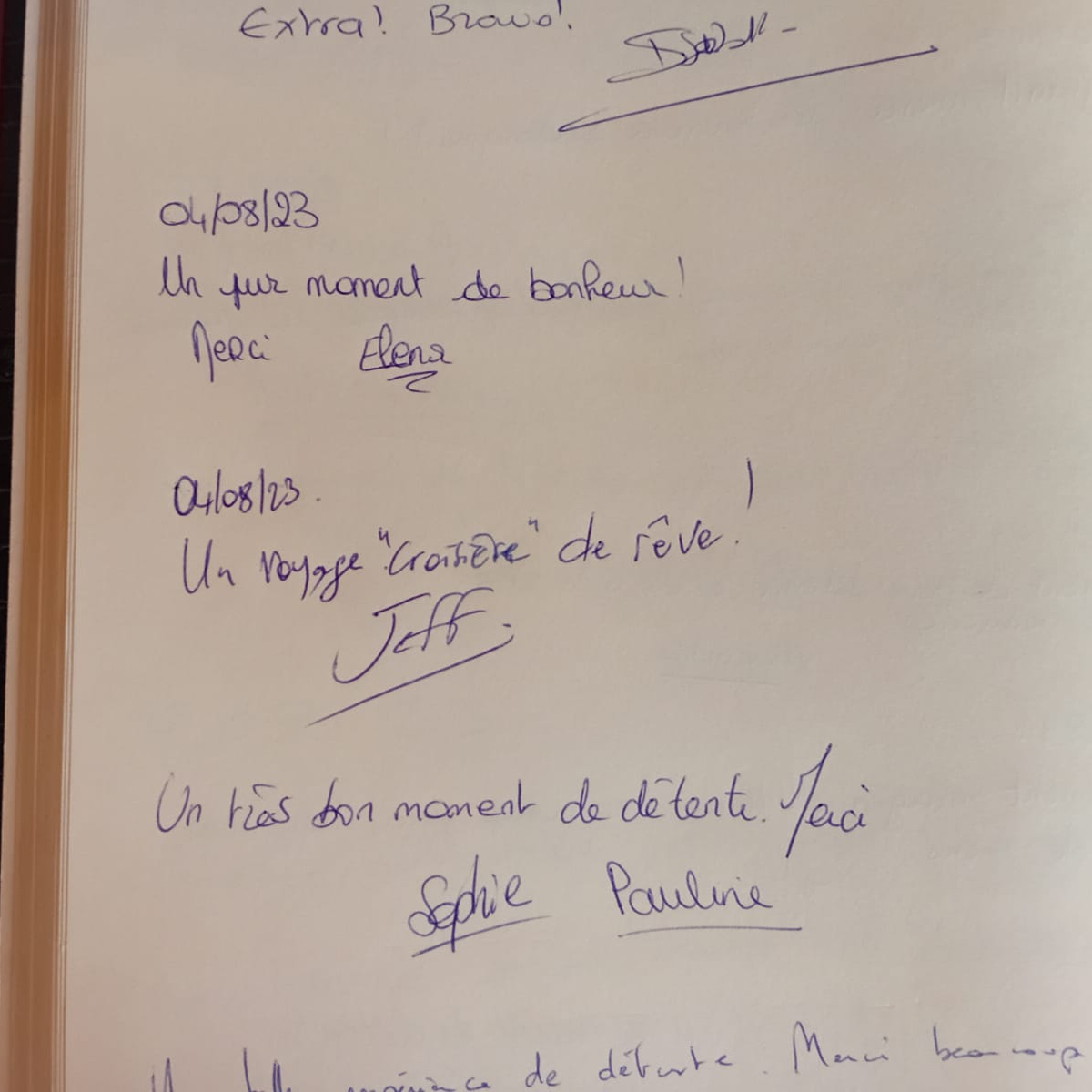 Page du livre d'or 5
